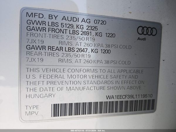 2020 AUDI Q3