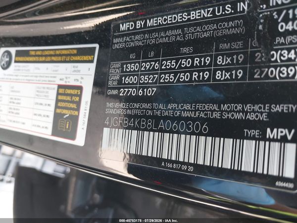 2020 MERCEDES-BENZ GLE 350 4MATIC