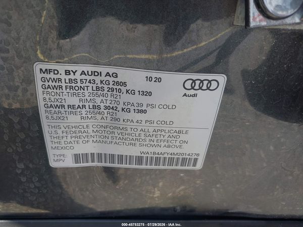 2021 AUDI SQ5