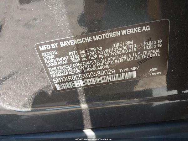 2016 BMW X5 XDRIVE35I
