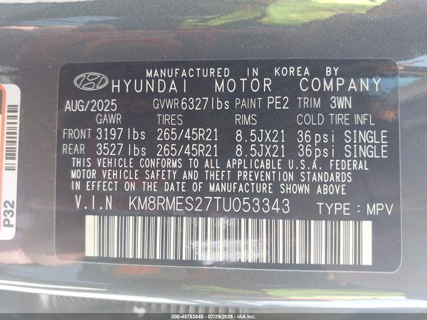 2026 HYUNDAI PALISADE CALLIGRAPHY
