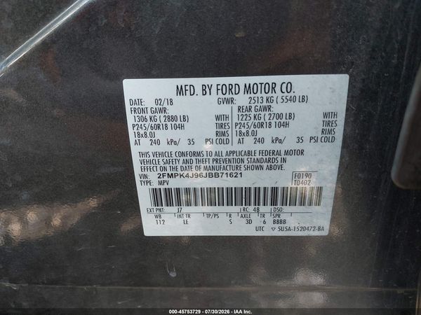 2018 FORD EDGE SEL