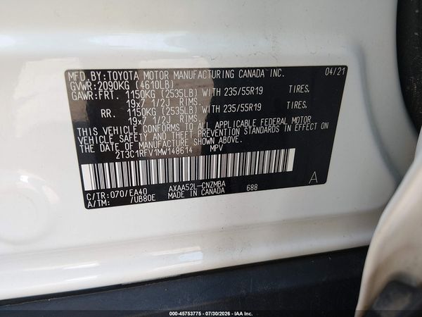 2021 TOYOTA RAV4 XLE PREMIUM