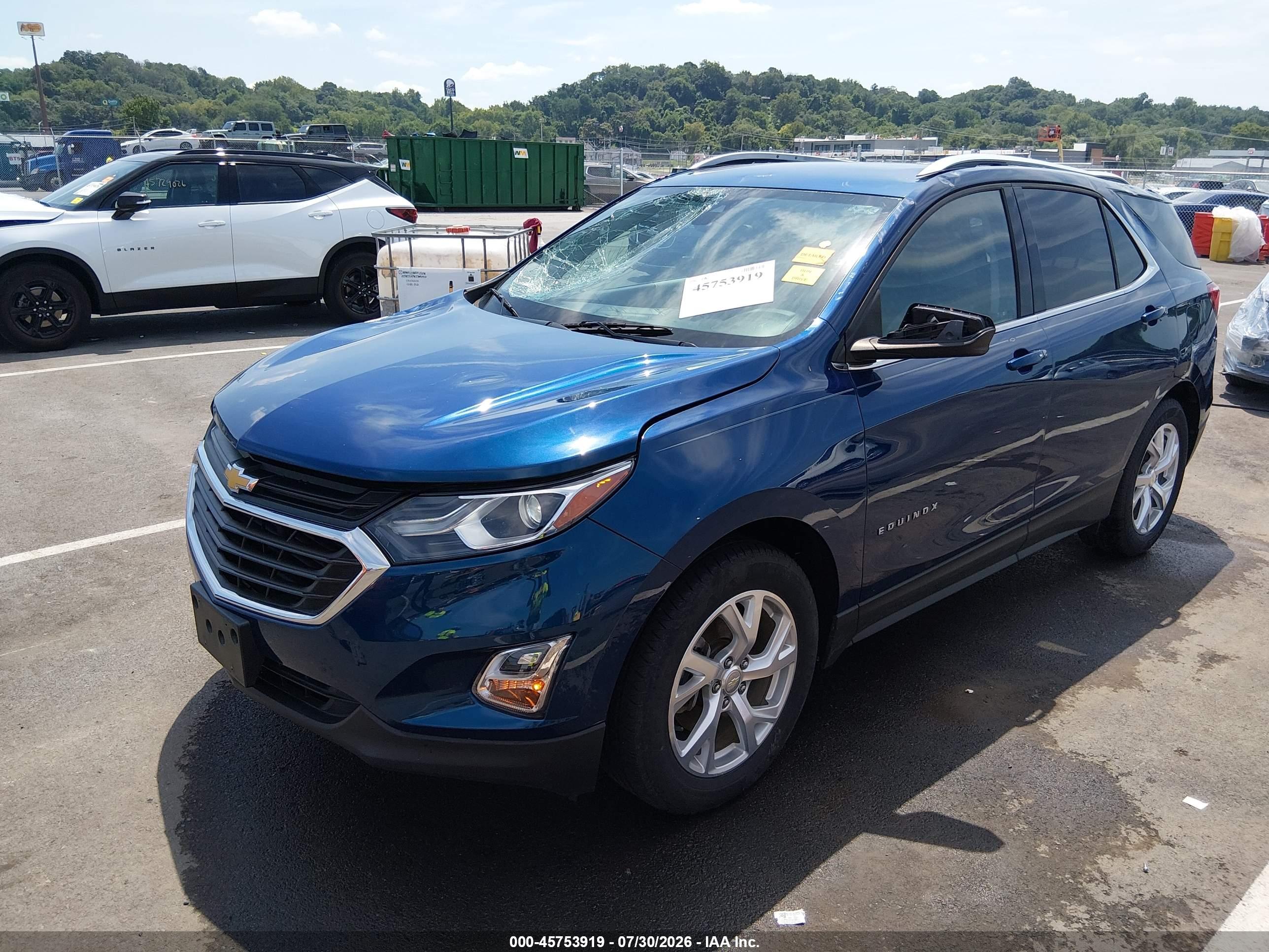 2020 CHEVROLET EQUINOX FWD LT 2.0L TURBO — I2