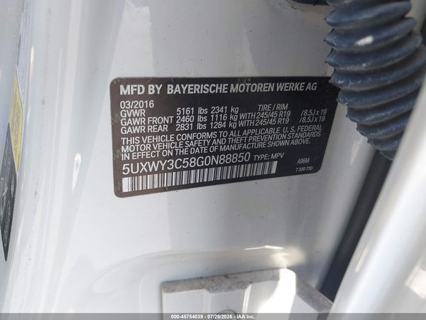2016 BMW X3 XDRIVE28D