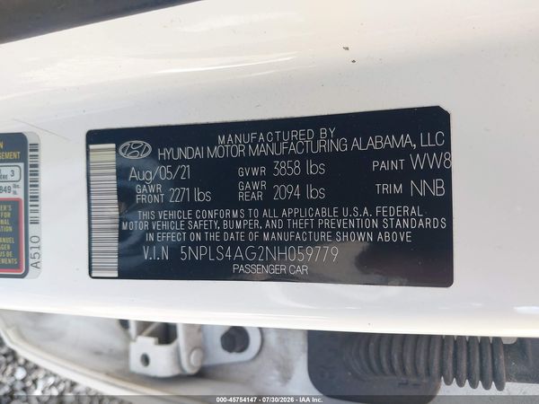 2022 HYUNDAI ELANTRA SEL