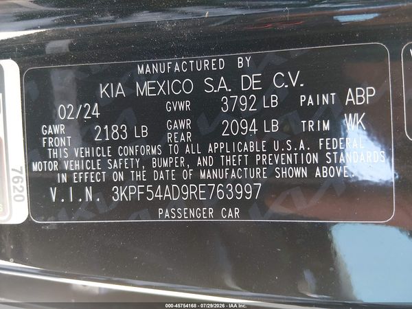 2024 KIA FORTE GT-LINE