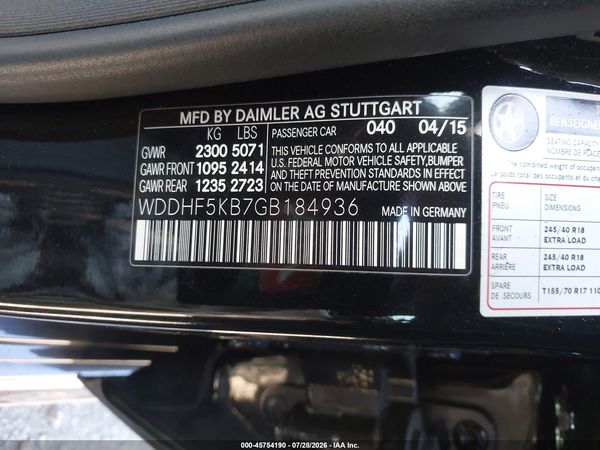 2016 MERCEDES-BENZ E 350 E350