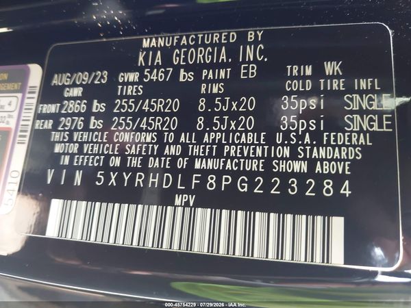 2023 KIA SORENTO X-LINE EX