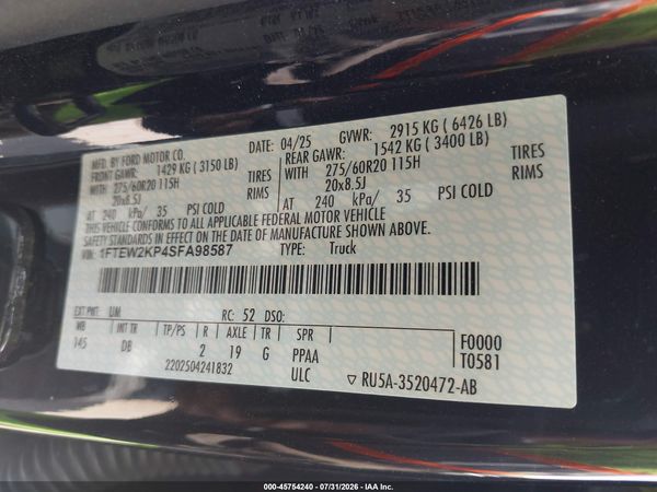 2025 FORD F-150 STX