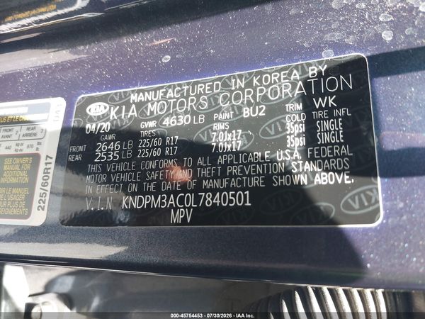 2020 KIA SPORTAGE LX