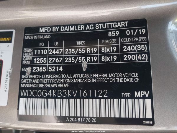 2019 MERCEDES-BENZ GLC 300 4MATIC