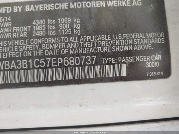 2014 BMW 320I SA