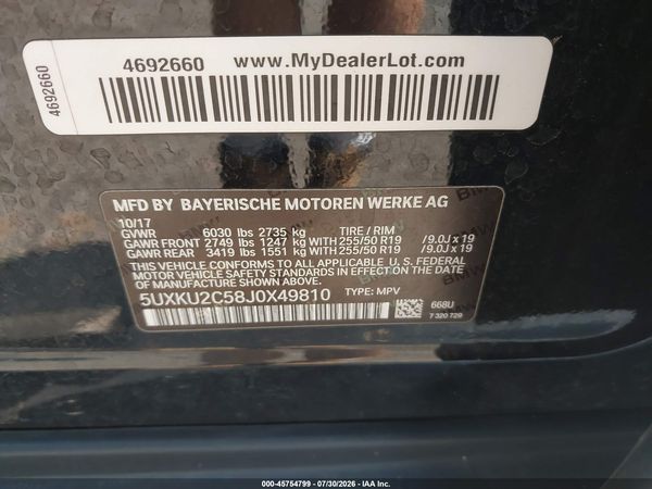 2018 BMW X6 XDRIVE35I
