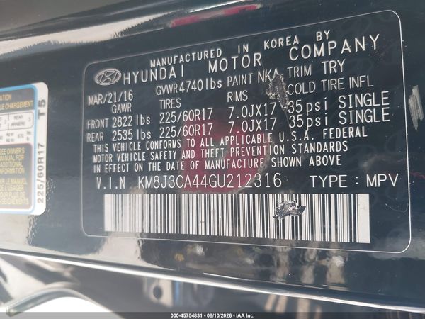 2016 HYUNDAI TUCSON SE