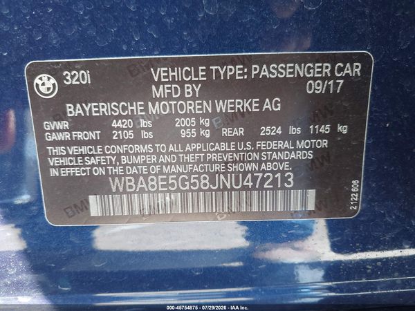 2018 BMW 320I XDRIVE
