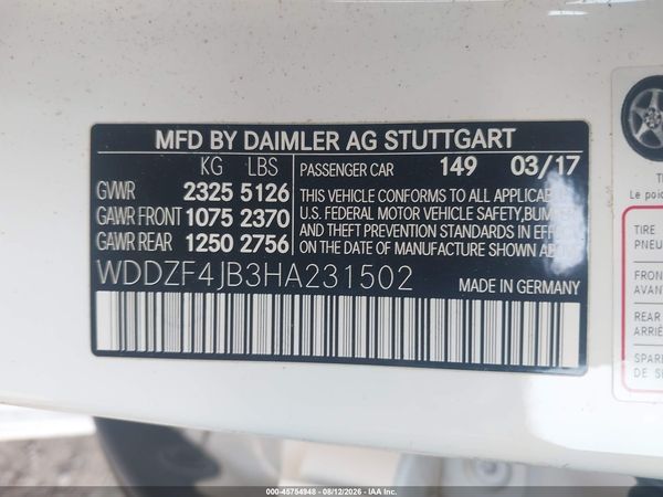 2017 MERCEDES-BENZ E 300 E300