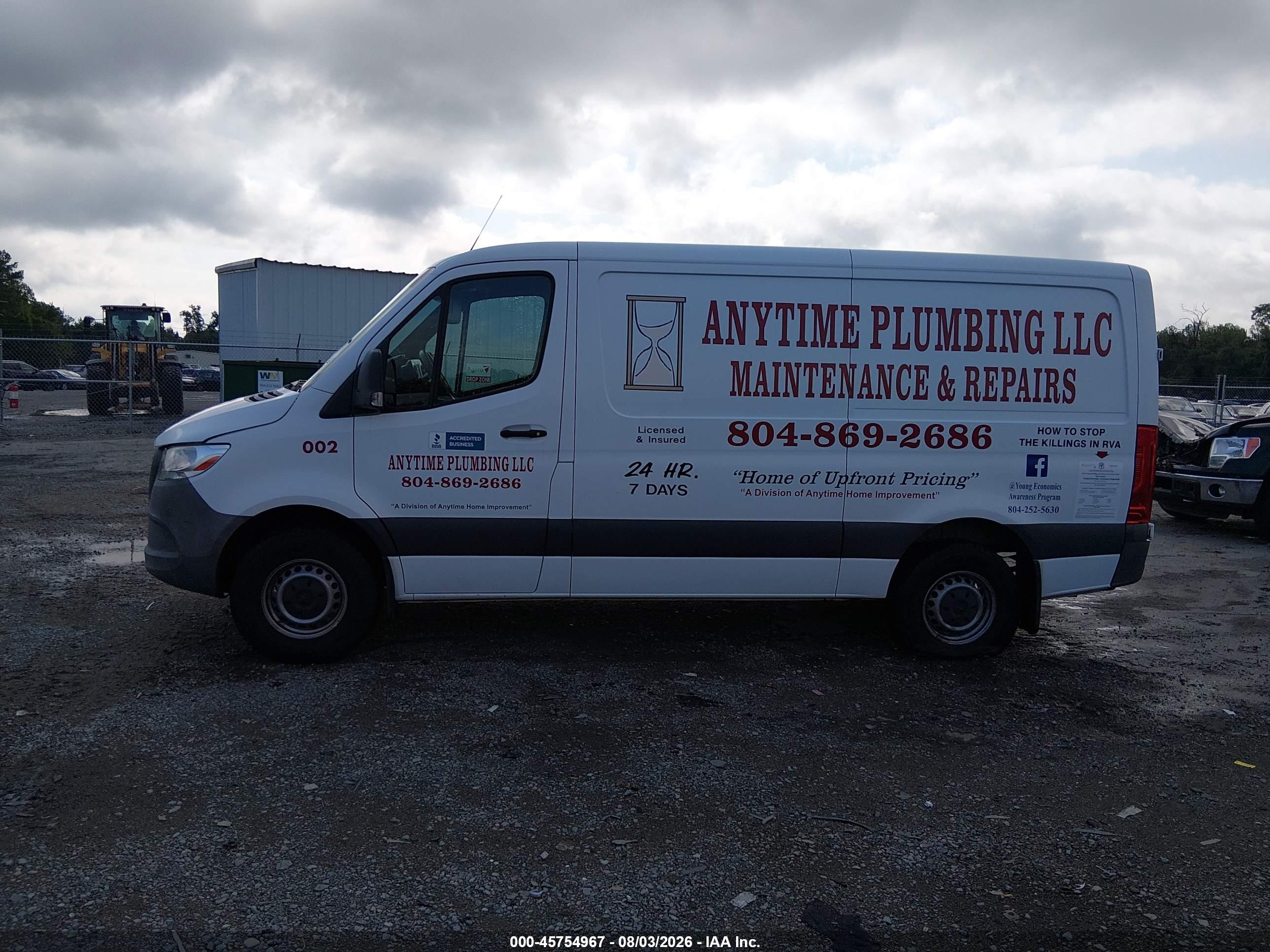 2019 MERCEDES-BENZ SPRINTER 1500 STANDARD ROOF I4