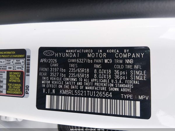 2026 HYUNDAI PALISADE SEL 7P