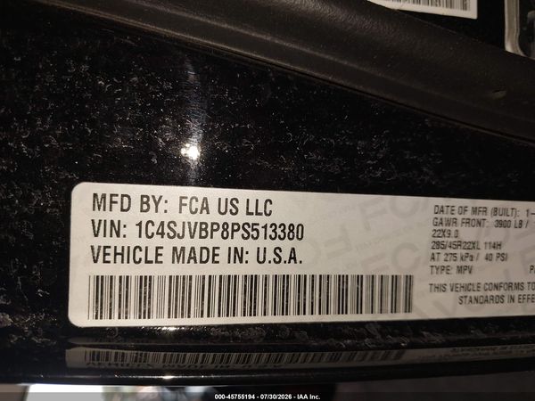 2023 JEEP WAGONEER SERIES II CARBIDE 4X4