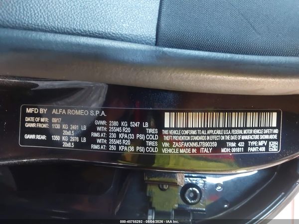 2018 ALFA ROMEO STELVIO TI SPORT AWD