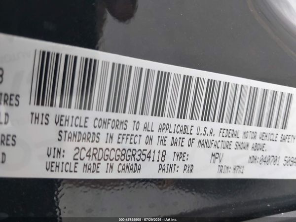 2016 DODGE GRAND CARAVAN SXT