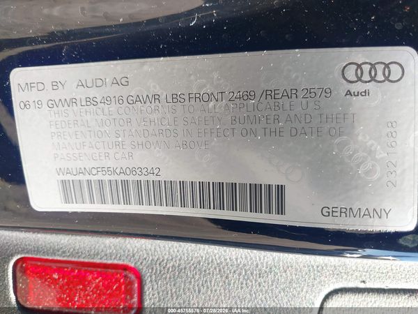 2019 AUDI A5 45 PREMIUM