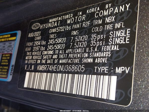 2022 HYUNDAI PALISADE CALLIGRAPHY