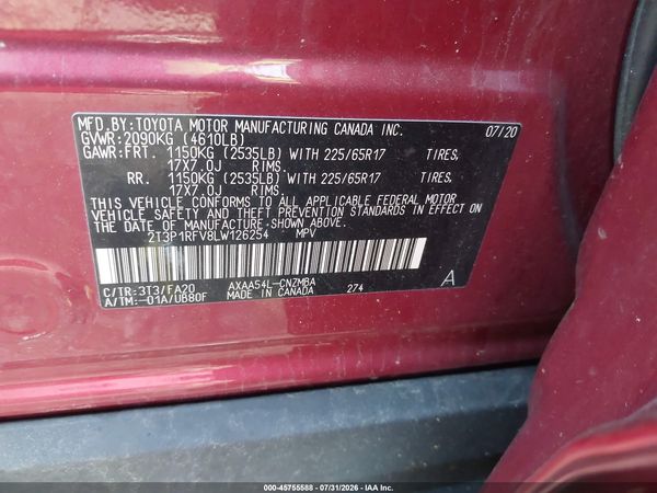 2020 TOYOTA RAV4 XLE