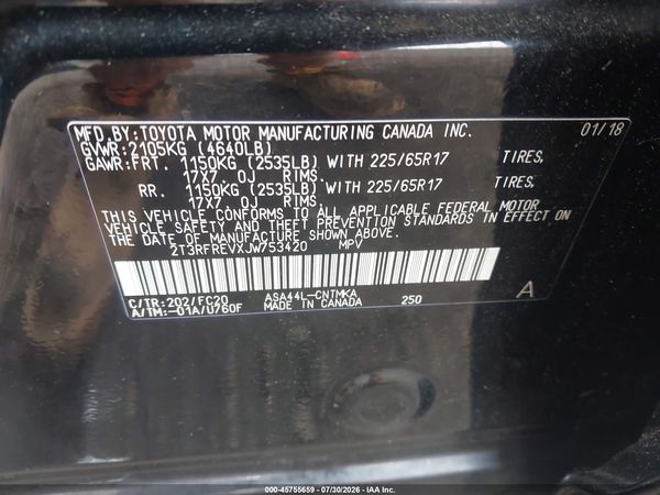 2018 TOYOTA RAV4 XLE