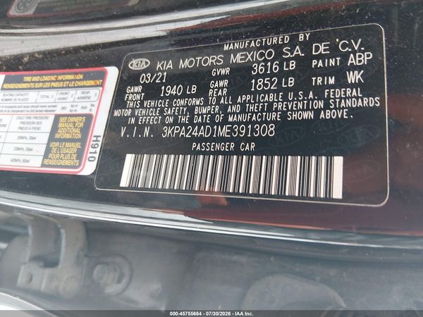 2021 KIA RIO S