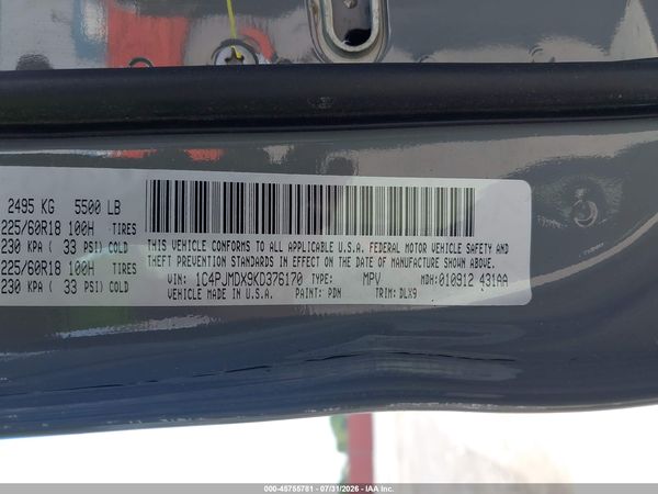 2019 JEEP CHEROKEE LIMITED 4X4