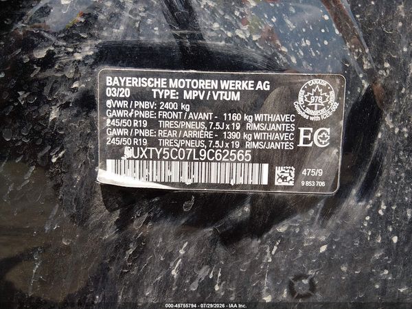 2020 BMW X3 XDRIVE30I