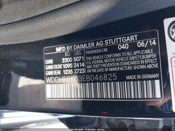 2014 MERCEDES-BENZ E 350 E350
