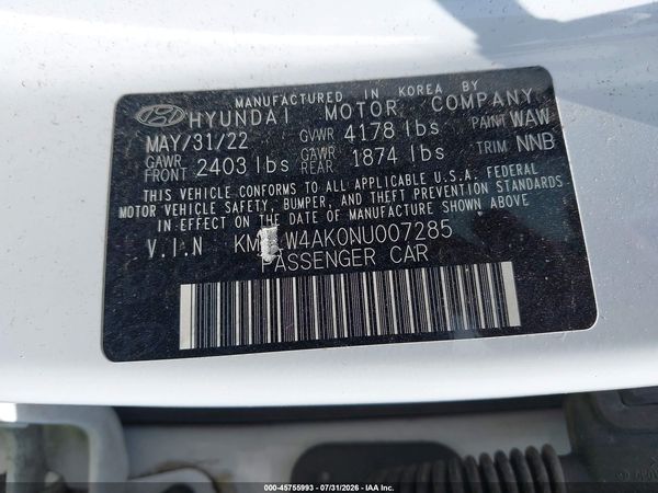 2022 HYUNDAI ELANTRA N