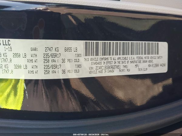 2019 CHRYSLER PACIFICA TOURING L — I9