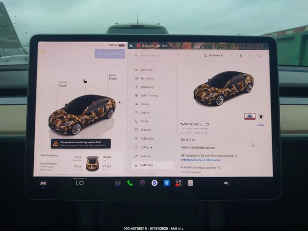 2022 TESLA MODEL 3