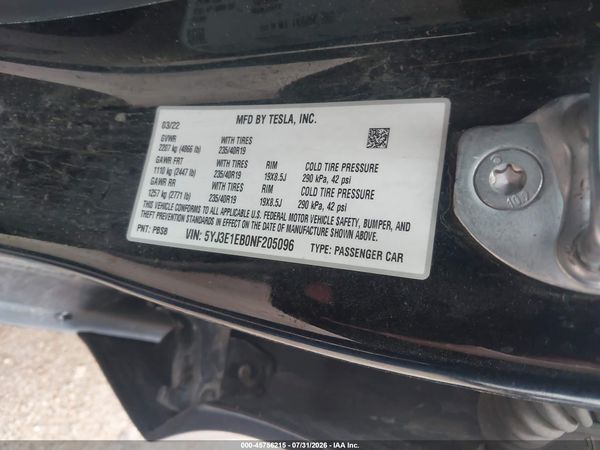 2022 TESLA MODEL 3