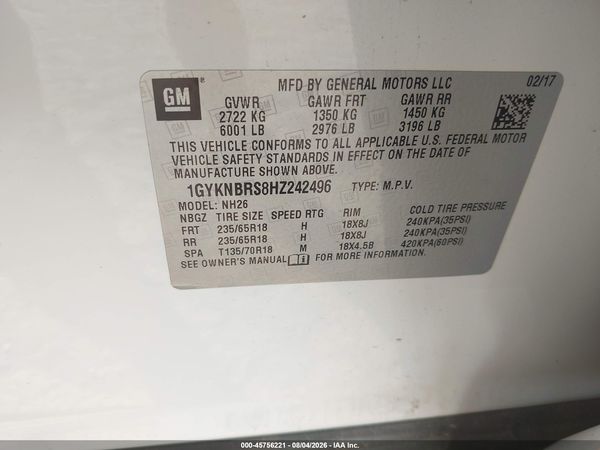 2017 CADILLAC XT5 LUXURY