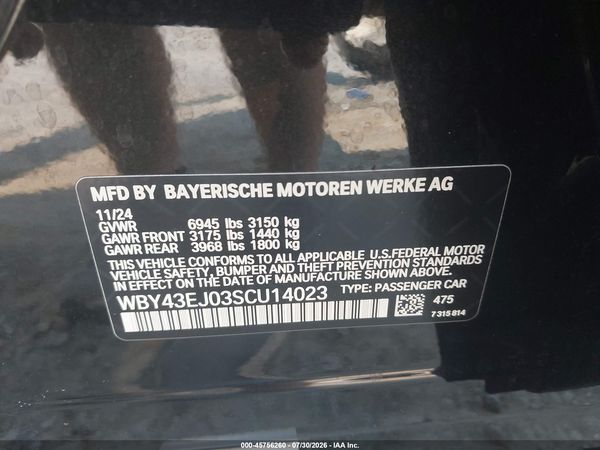 2025 BMW I7 EDRIVE50