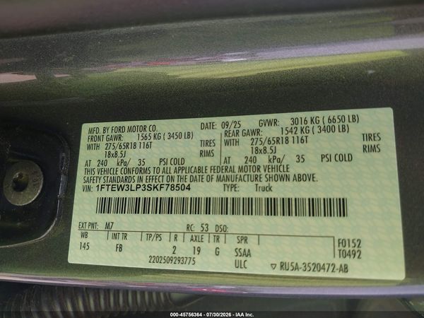 2025 FORD F-150 XLT