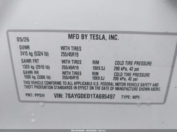 2026 TESLA MODEL Y