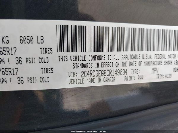 2012 DODGE GRAND CARAVAN R/T