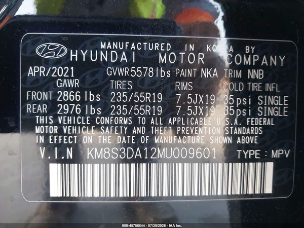 2021 HYUNDAI SANTA FE HYBRID SEL PREMIUM