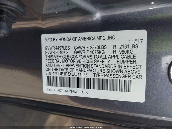2018 ACURA TLX TECH PKG