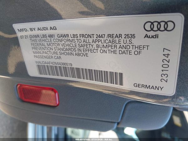2021 AUDI A4