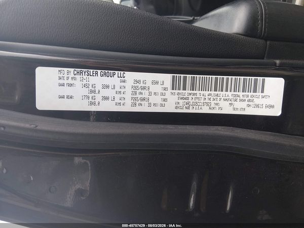 2012 DODGE DURANGO CREW
