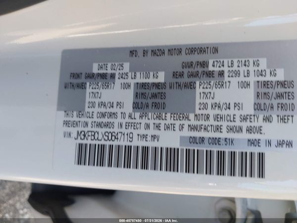 2025 MAZDA CX-5 2.5 S PREFERRED