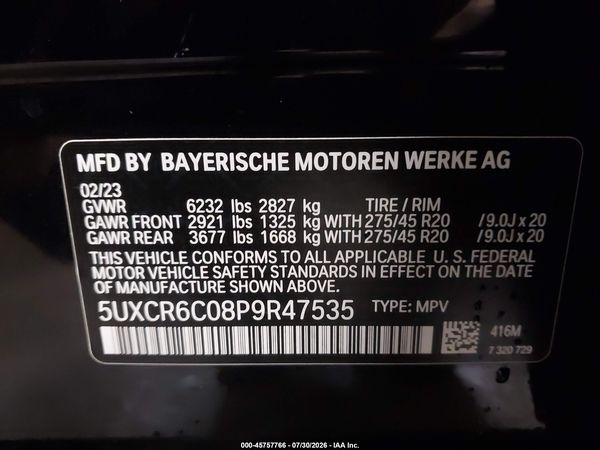 2023 BMW X5 XDRIVE40I — I9