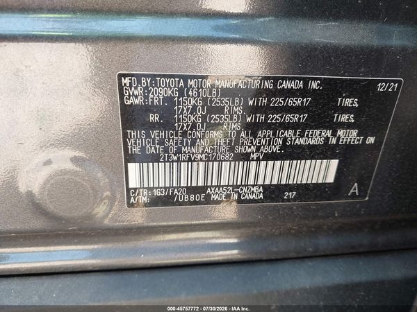 2021 TOYOTA RAV4 XLE